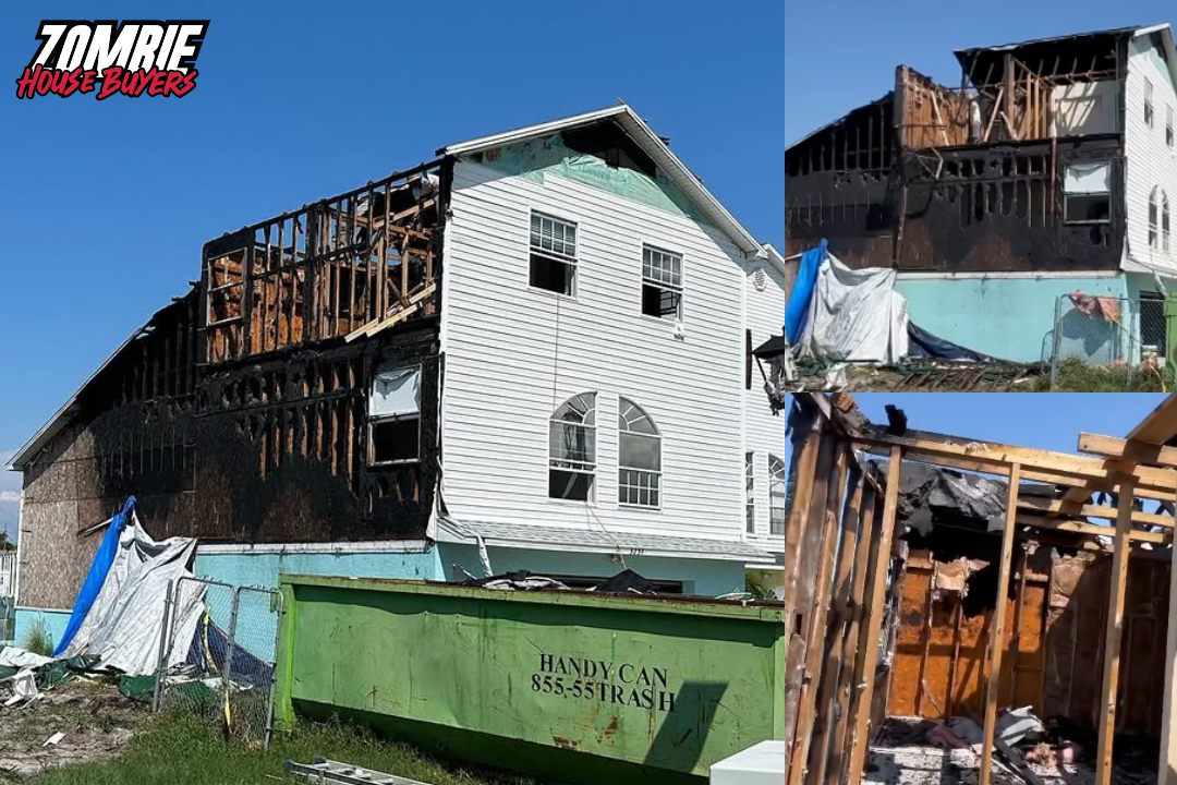 Neglected property being cleared and restored by the crew